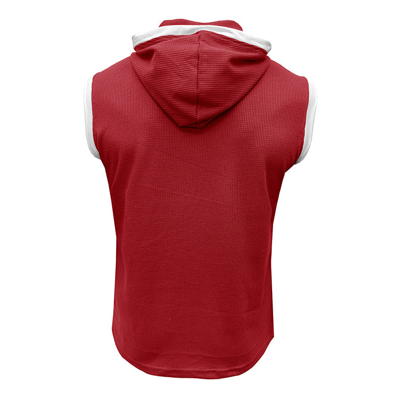 Herren Kurzarm Kapuzenpullover mit atmungsaktivem Netzstoff Aliams