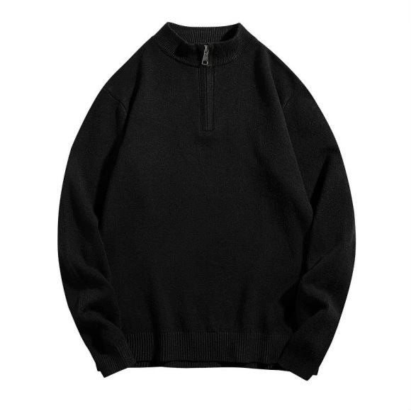 Herren gesunder und stilvoller Stehkragenpullover mit Reißverschluss Aliams