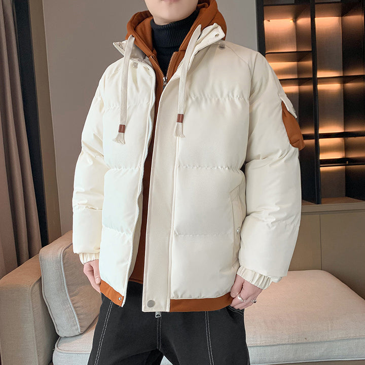 Herren gesteppte Kapuzenjacke mit vielseitiger Winterisolierung Aliams