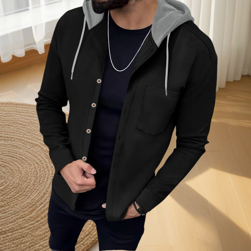 Herren Freizeitjacke mit integriertem Kapuzen-Design und modischem Schnitt Aliams