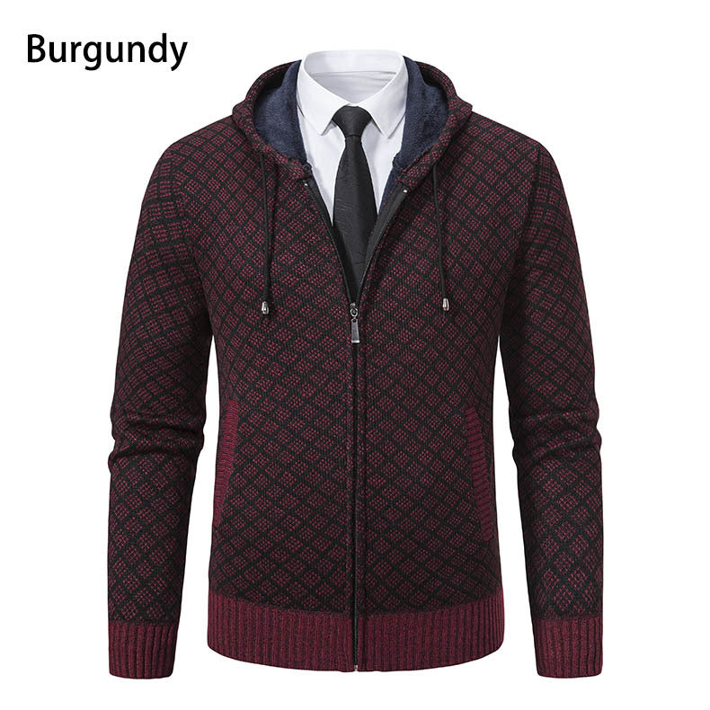 Herren Kapuzenjacke mit strukturiertem Design und eleganten Akzenten Aliams