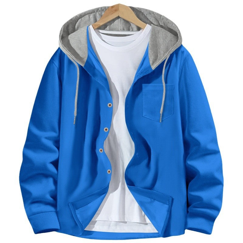 Herren Freizeitjacke mit abnehmbarer Kapuze und praktischen Taschen Aliams