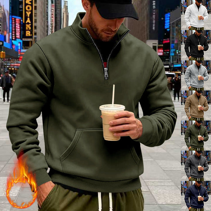 Herren Sweatshirt mit Halbreißverschluss Aliams