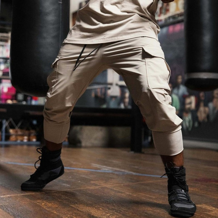 Herren Cargo-Jogginghose mit funktionalen Taschen Aliams