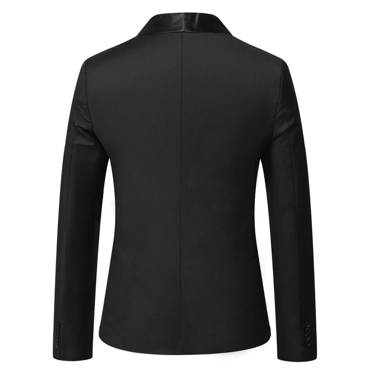 Herren eleganter Smoking-Blazer mit satinierter Reversbesatz Aliams