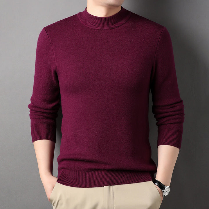 Herren Eleganter Strickpullover mit modernem Stehkragen Aliams