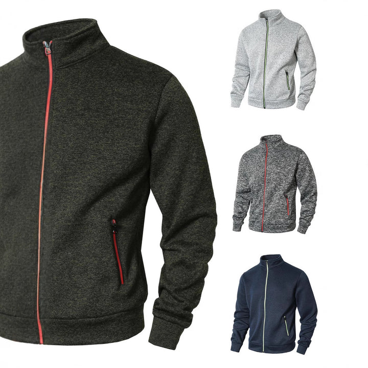Herren Sportjacke mit modernem Reißverschluss und hohem Kragen Aliams