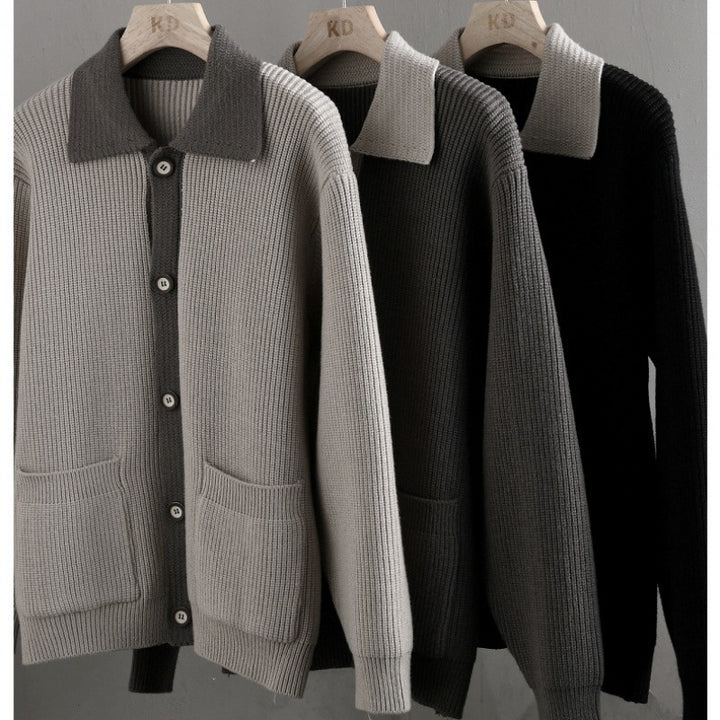 Damen entspannte Strickjacke mit innovativem Schnitt und praktischen Taschen Aliams