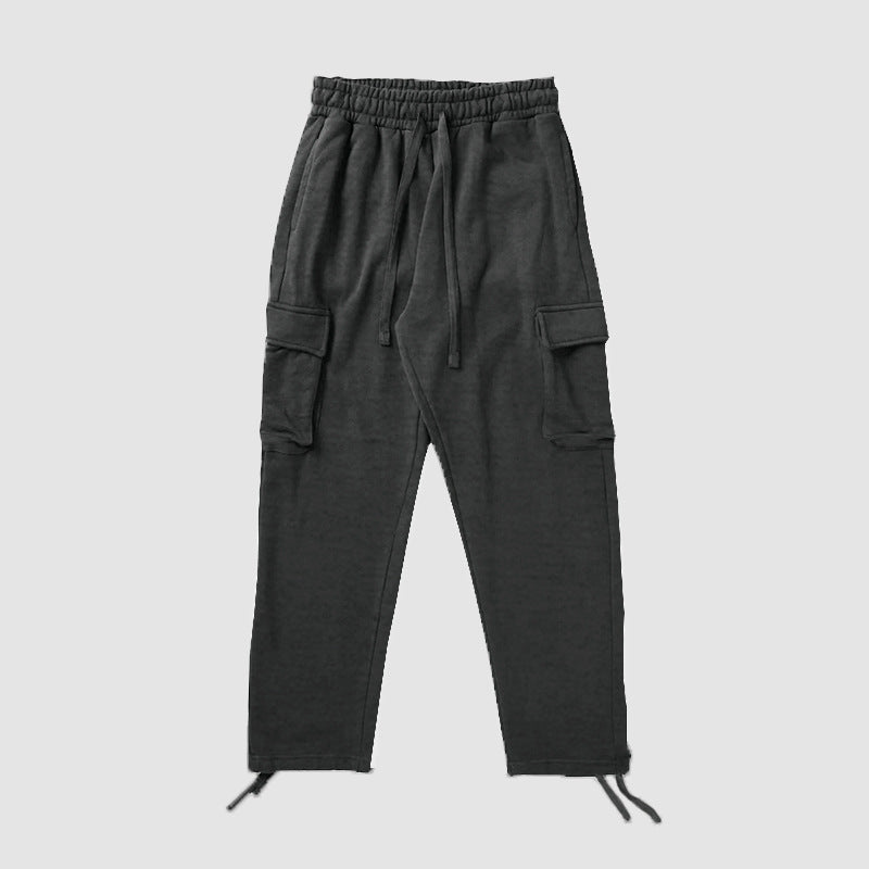 Herren Cargo-Jogginghose aus weichem, atmungsaktivem Material mit elastischem Bund und praktischen Taschen Aliams