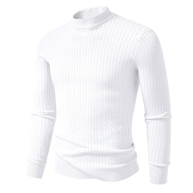 Herren Rollkragenpullover aus strukturiertem Strickmaterial Aliams