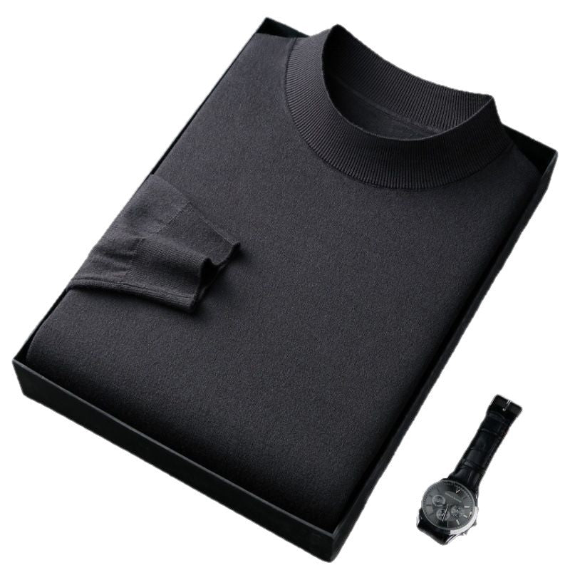 Herren eleganter Rundhalspullover aus feiner Baumwollmischung Aliams