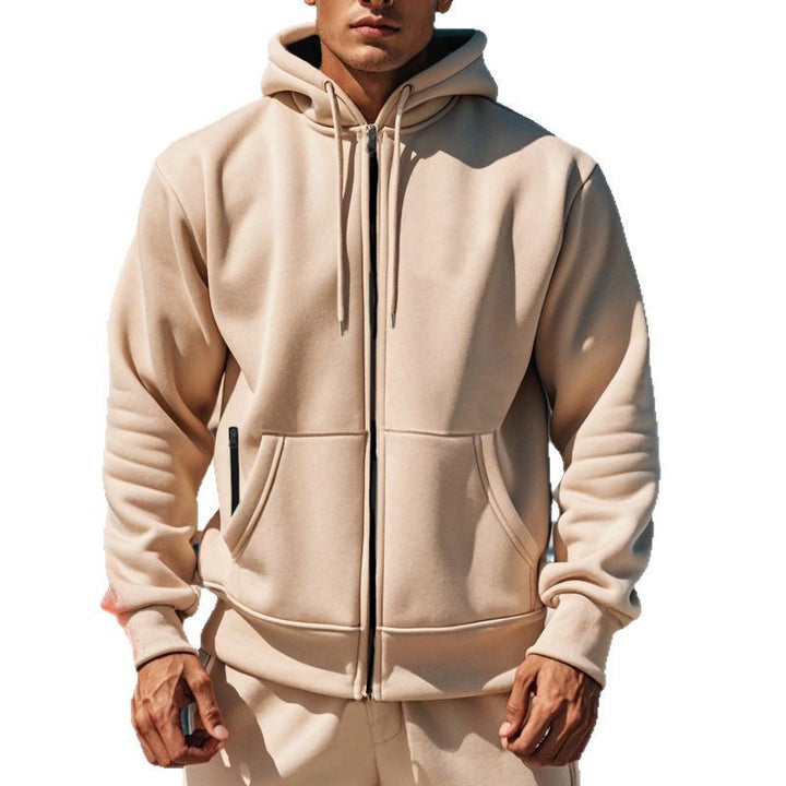 Herren funktionale Kapuzenjacke mit hochschließendem Reißverschluss und praktischen Taschen Aliams