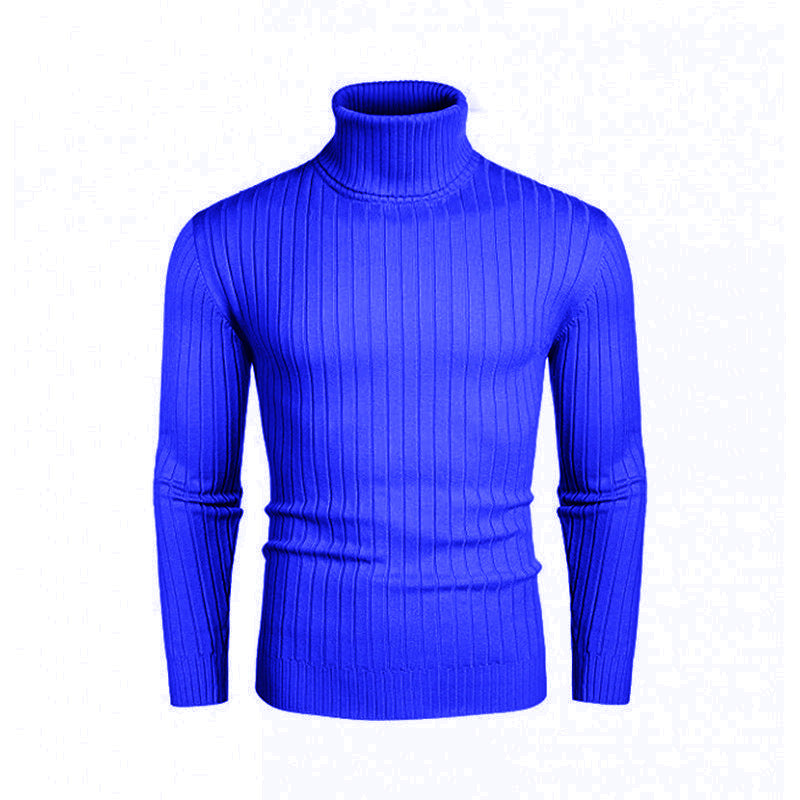 Herren eleganter Rollkragenpullover aus feinem Rippenstrick Aliams
