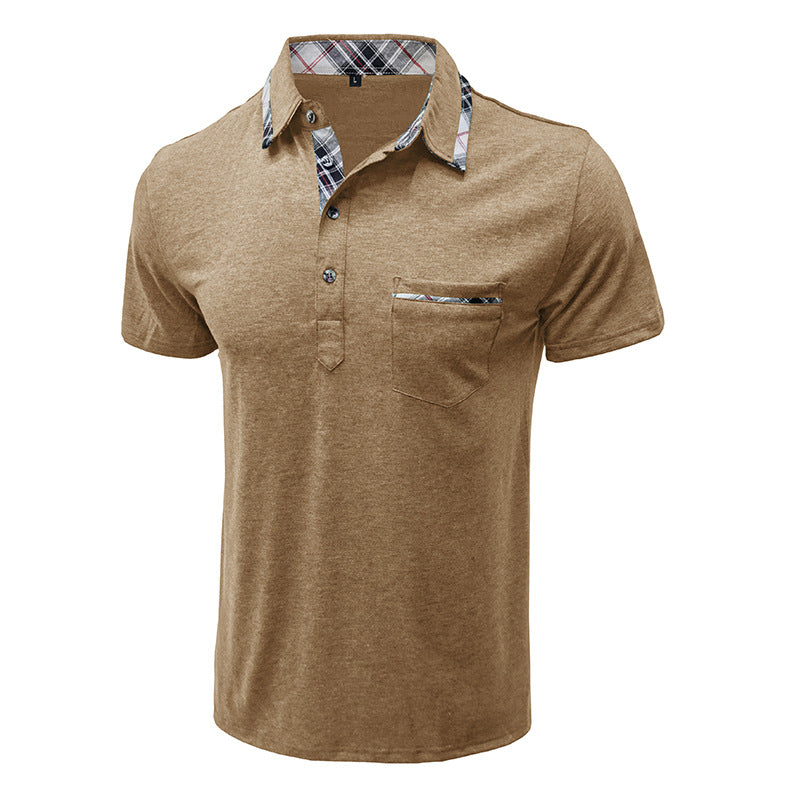 Herren elegantes Poloshirt mit modernem Kragen und kontrastierendem Design Aliams