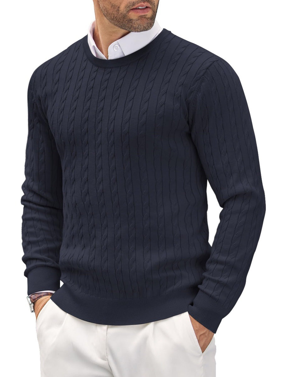 Herren Strickpullover mit strukturiertem Zopfmuster Aliams