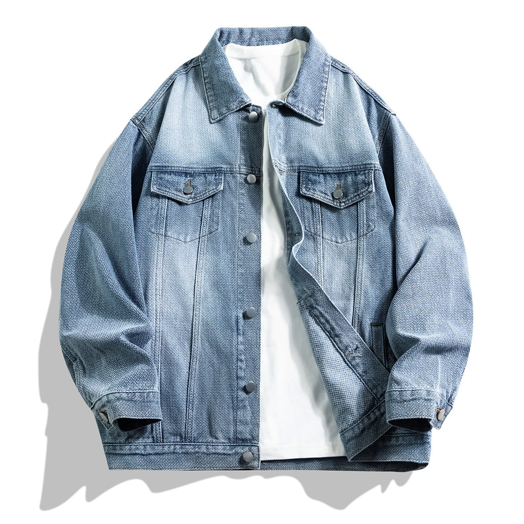 Herren Jeansjacke im klassischen Look mit praktischen Taschen Aliams