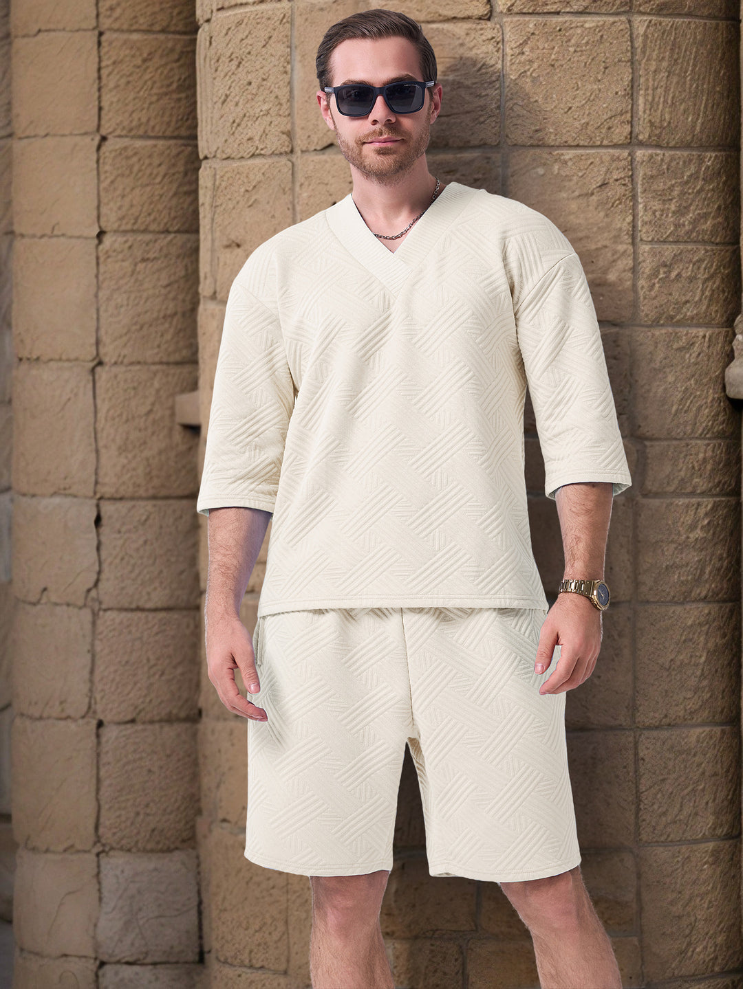 Herren Sportliches Oberteil und Shorts Aliams