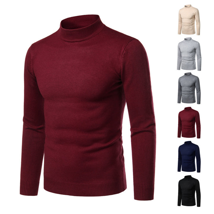 Herren warme Rollkragenpullover aus feinem Strickmaterial Aliams