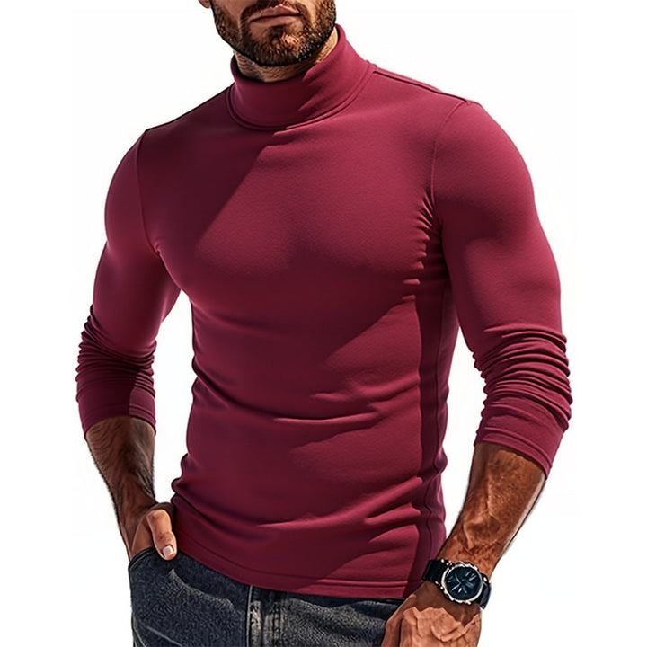 Herren Rollkragenpullover aus elastischem Material Aliams