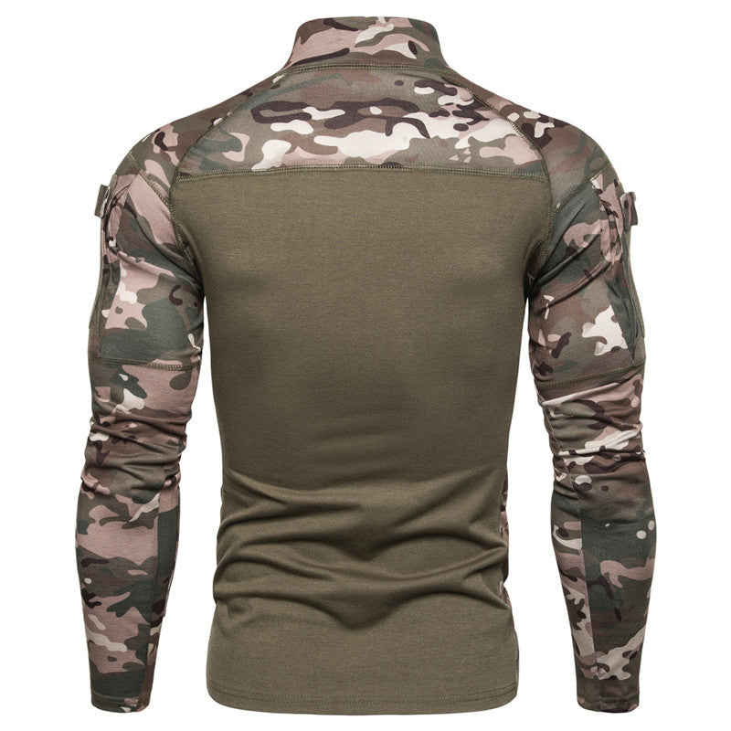Herren Funktionsshirt mit Stehkragen und innovativem Camouflage-Design Aliams