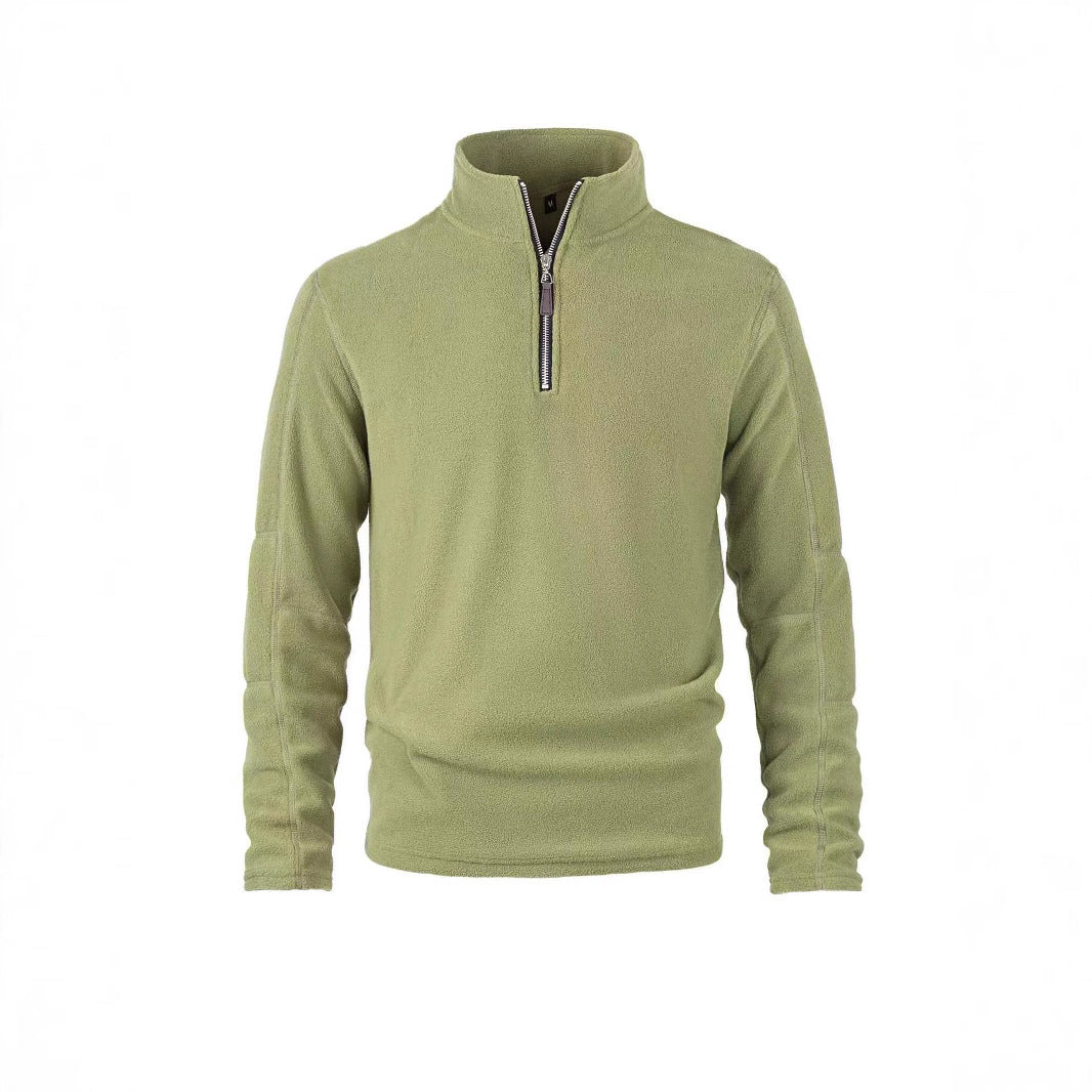 Herren Fleecepullover mit halbem Reißverschluss und softer Oberfläche Aliams