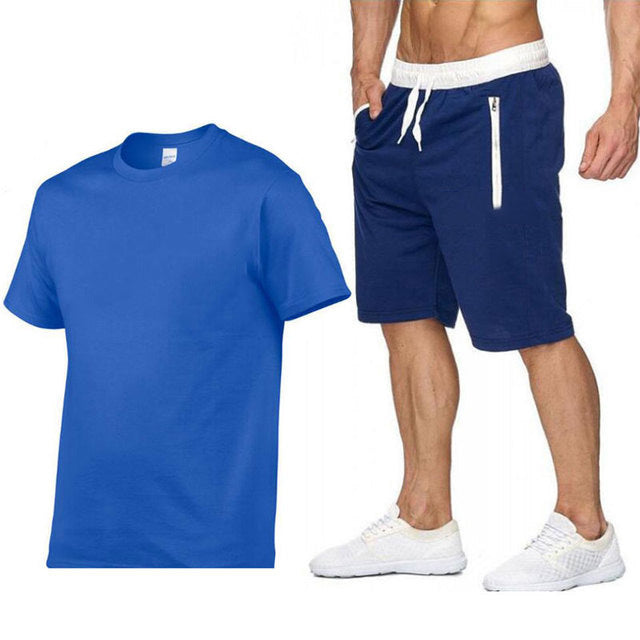 Herren sportliches T-Shirt und bequeme Shorts im lässigen Stil Aliams