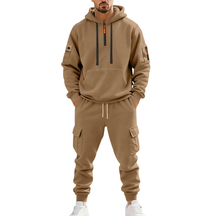 Herren komfortables Hoodie- und Cargo-Set Aliams