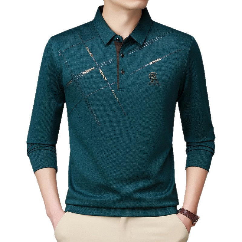 Herren Poloshirt mit stylischem Grafikdruck und hochwertigem Funktionsmaterial Aliams
