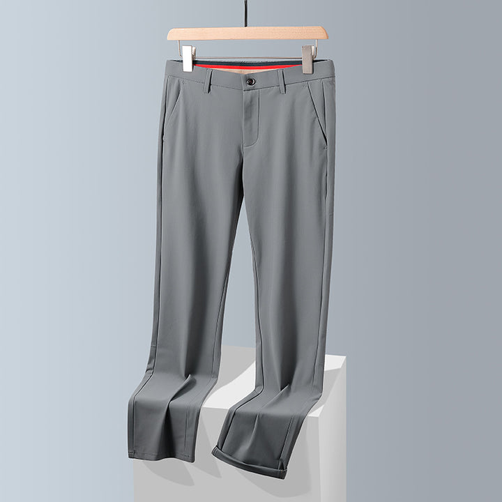 Herren stilvolle Business-Hose mit elastischem Bund und schmalem Schnitt Aliams