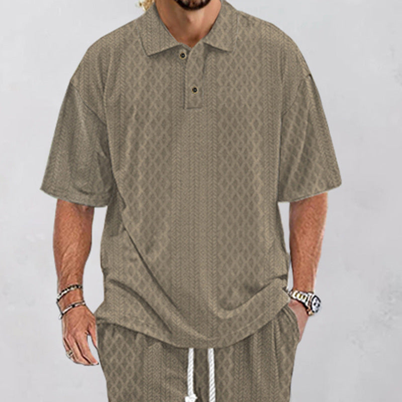 Herren Polohemd mit strukturiertem Design und bequemer Passform Aliams
