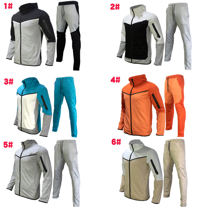 Herren sportliches Hoodie-Set mit atmungsaktiven Eigenschaften und modernen Kontrastdetails Aliams