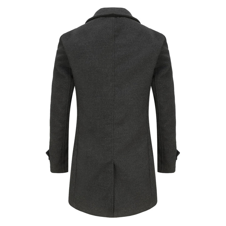 Herren stilvoller und eleganter Übercoat mit doppelter Knopfreihe Aliams
