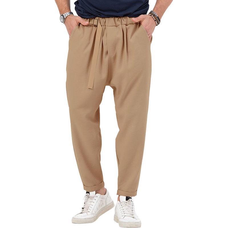 Herren stylische Haremshose mit elastischem Bund und praktischen Seitentaschen Aliams