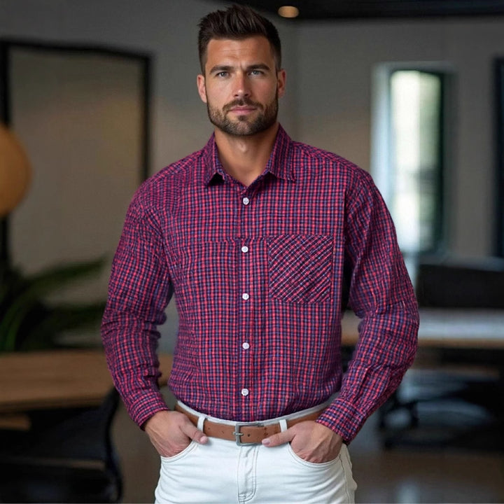 Herren Kariertes Hemd Aliams