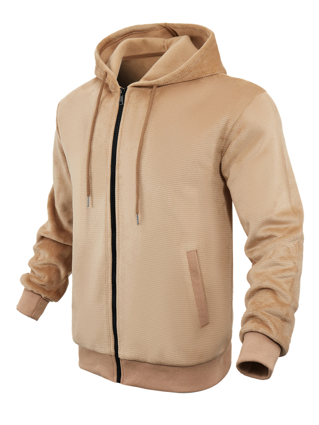 Herren funktionale Kapuzenjacke mit Reißverschluss und atmungsaktiver Netzstruktur Aliams