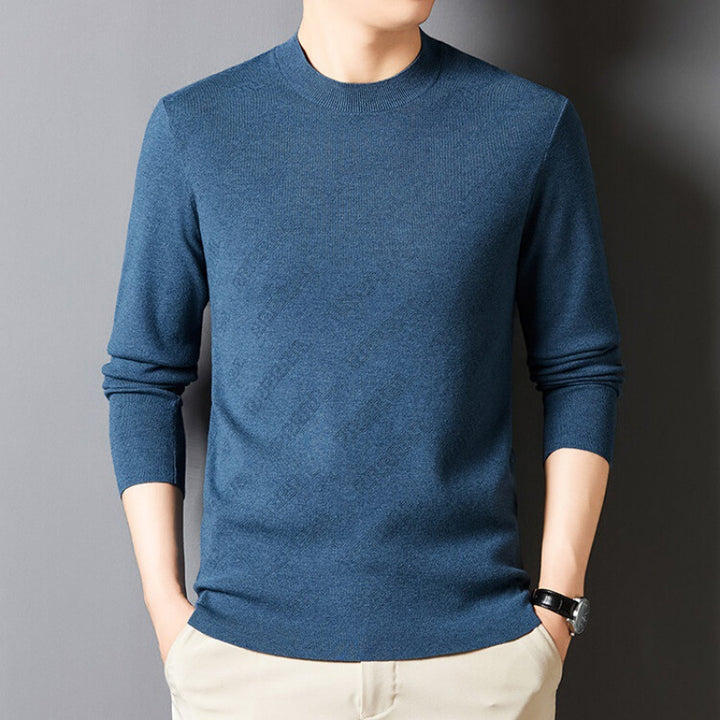 Herren eleganter Rundhalspullover aus hochwertiger Baumwollmischung Aliams