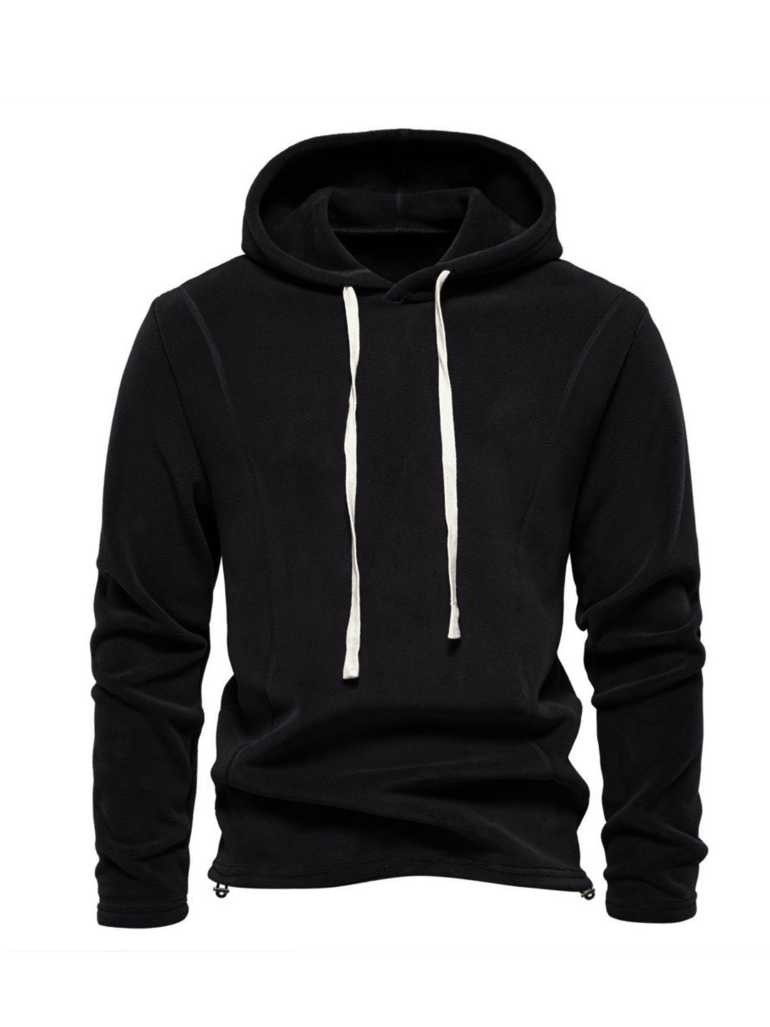 Herren Fleece Kapuzenpullover mit modischem Schnitt und seitlichen Reißverschlüssen Aliams