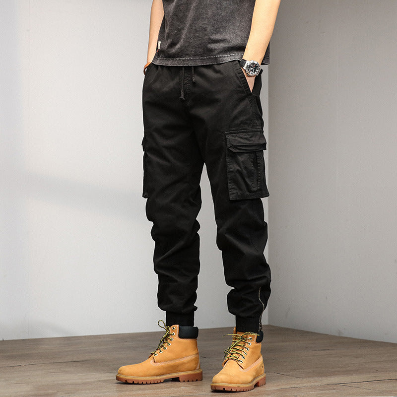 Herren Cargo-Hose mit elastischem Bund und multifunktionalen Taschen Aliams 1758210500