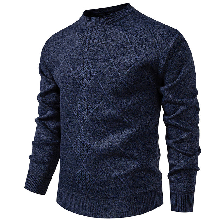 Herren Strickpullover mit modernem Rautenmuster Aliams