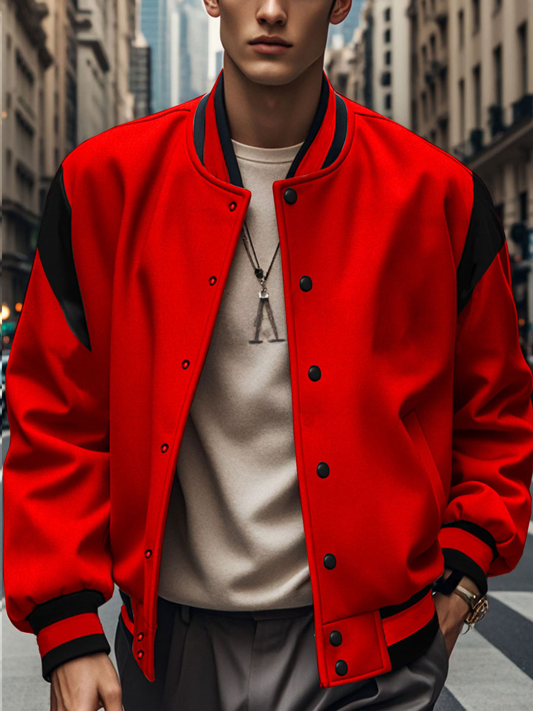 Herren Sportliche Bomberjacke mit modernen Kontrasten und atmungsaktiven Materialien Aliams