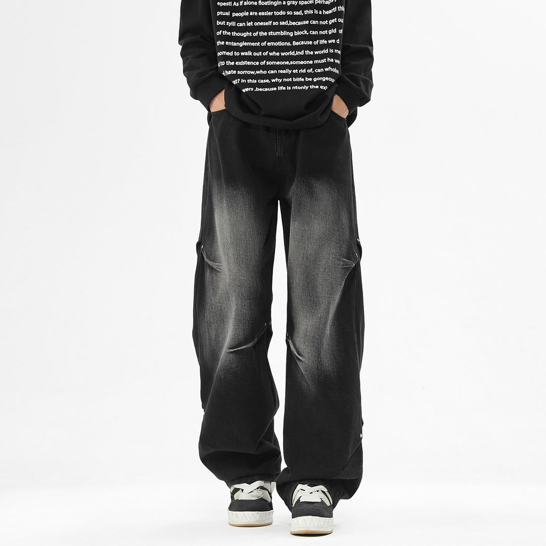 Herren baggy Jeanshose mit lässigem Schnitt und praktischen Taschen Aliams