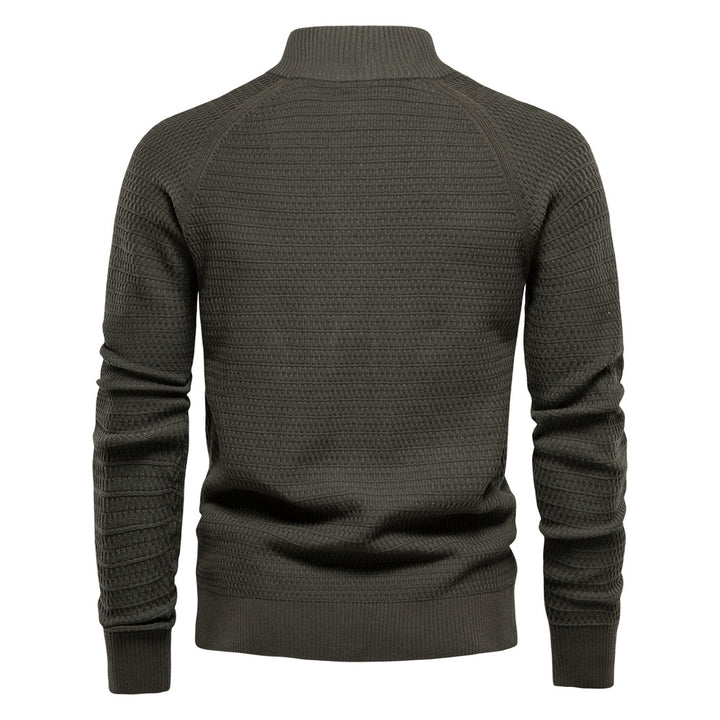 Herren Strickjacke mit modernem Zipper und stilvollen Knopfdetails Aliams