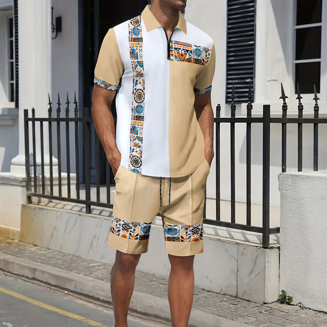 Herren Freizeit-Shirt und Shorts Set Aliams