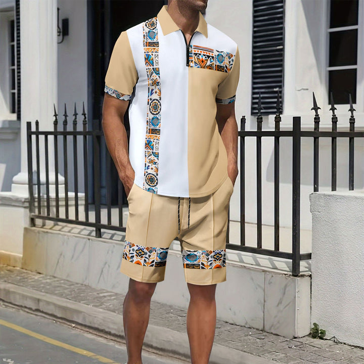 Herren Freizeit-Shirt und Shorts Set Aliams