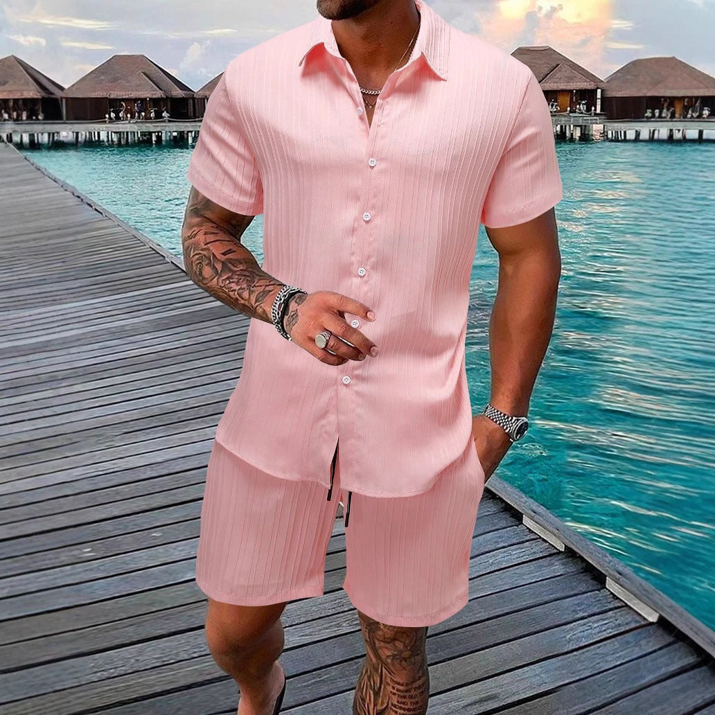 Herren Kurzarm-Shirt mit strukturiertem Design Aliams