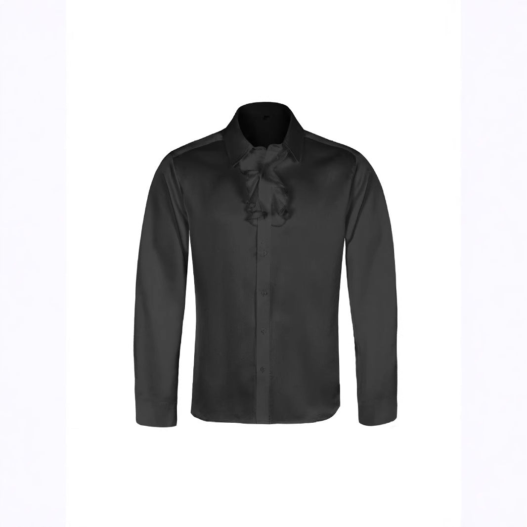 Herren festliches Hemd mit edlem Rüschenkragen Aliams