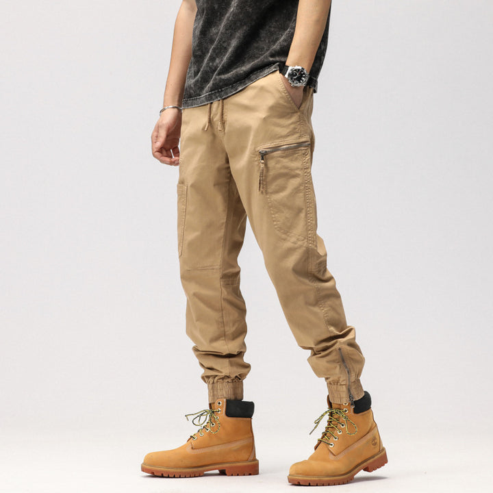 Herren Cargo-Hose mit elastischem Bund und vielseitigen Taschen Aliams