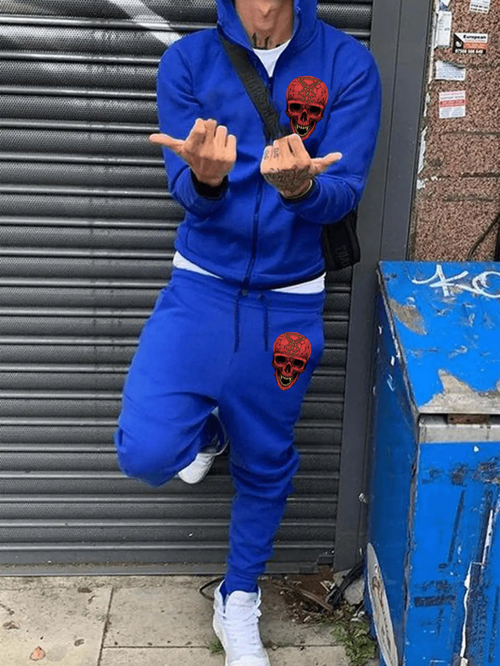 Herren Sportanzug mit detailreichem Totenkopf-Design Aliams