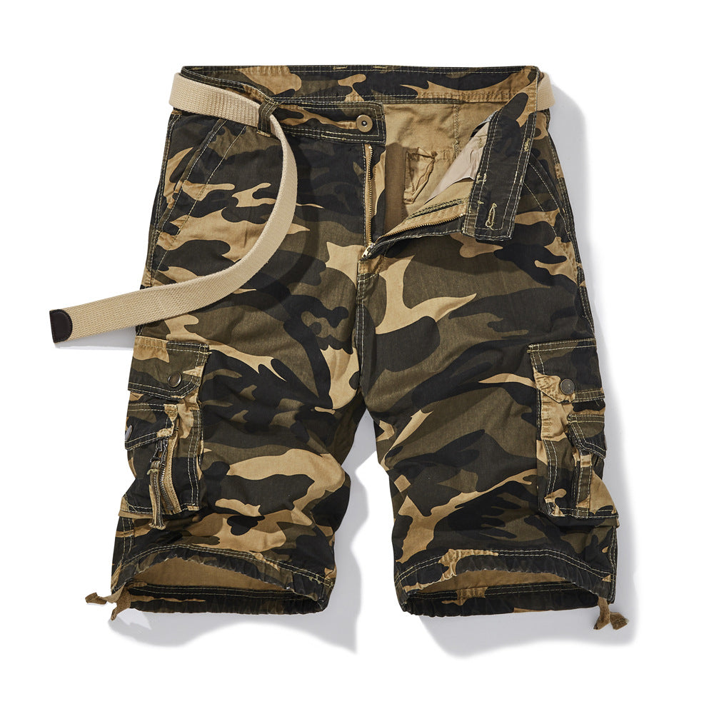 Herren Cargo-Shorts mit vielseitigen Taschen und verstellbarem Bund Aliams