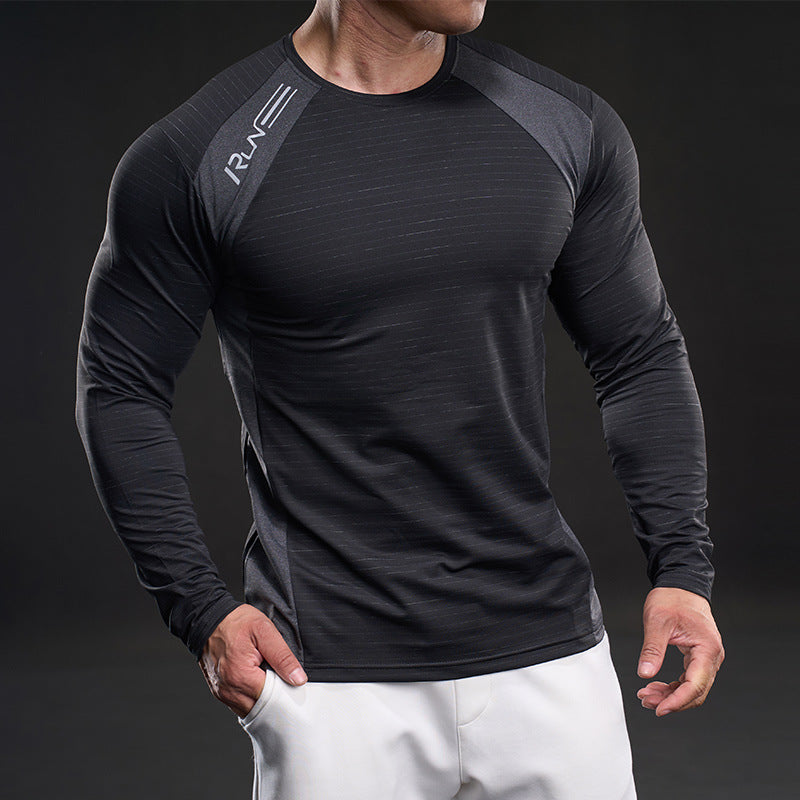 Herren Sportliches Langarmshirt mit atmungsaktivem Mesh-Einsatz Aliams